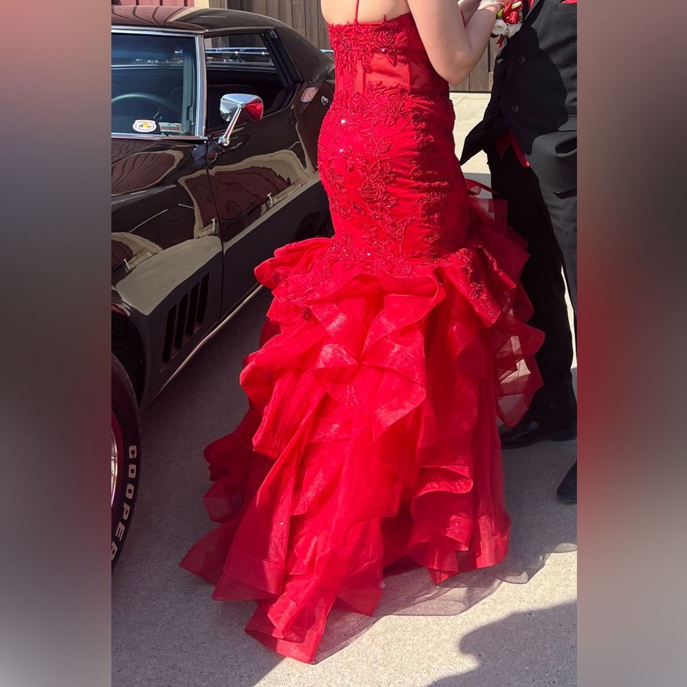 Prom Dress - Red - Picture 5 of 7